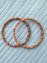 Asas redondas De bambú De 13cm/15cm para bolso, accesorio Vintage hecho a mano De madera, para bolsos