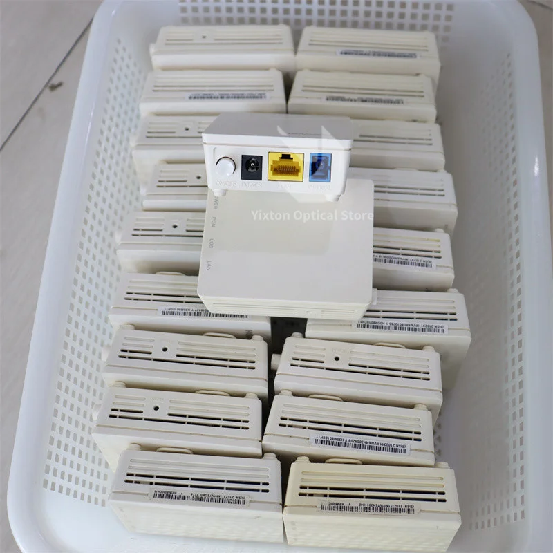 10 шт./лот б/у HG8010 ONU Epon Ont FTTH Fiber home Onu 1GE EPON ONT английская версия без питания 17-летнее