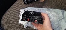 400W DC12V Dual Channel Mini HIFI AUX Power Amplifier for AK 170 with blue LED light