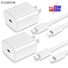20w pd tipo rápido c carregador para iphone 12 pro max mini carga rápida 3.0 qc pd 20w USB-C parede de viagem de carregamento rápido para iphone 12