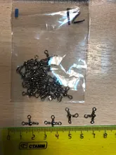 Rompin 30 unids/lote-barril de 3 vías, línea cruzada, giratorio de pesca con anillo sólido, gancho de pesca de latón, Conector de sedal, accesorios de pesca
