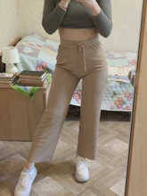 Suave comodidad pantalones de las mujeres de 2021 nueva Alta cintura pantalones verano Pantalones Mujer Pantalones de seda de hielo-tobillo longitud pantalones largos de Mujer Pantalones