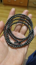 Beads Round Diy Bracelet Jewelry-Making Hematite Faceted Natural-Stone Silver-Plated