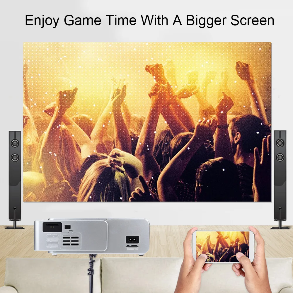 UNIC T6 светодиодный проектор 3200LM 1080P Full HD HDMI WIFI LCD домашний кинотеатр медиаплеер Android