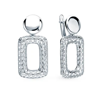 

Silver earrings with cubic zirconia sunlight sample 925