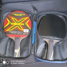 HUIESON 6 Star 2 uds nuevo y mejorado de carbono de conjunto de raqueta de tenis súper poderoso raqueta de Ping Pong bate para adultos Club de formación