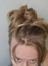 Horquilla de pelo sintético para mujer, moño de rosquilla recto de 80g, Ombre elástico Updo moño esponjoso desordenado