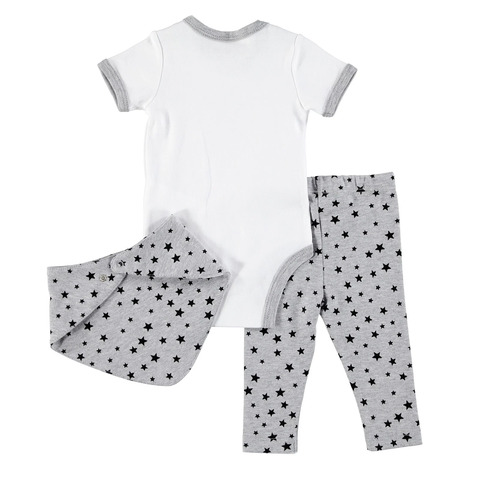Ebebek HelloBaby/комплект из 3 предметов: боди с короткими рукавами и принтом звезд шарфа|
