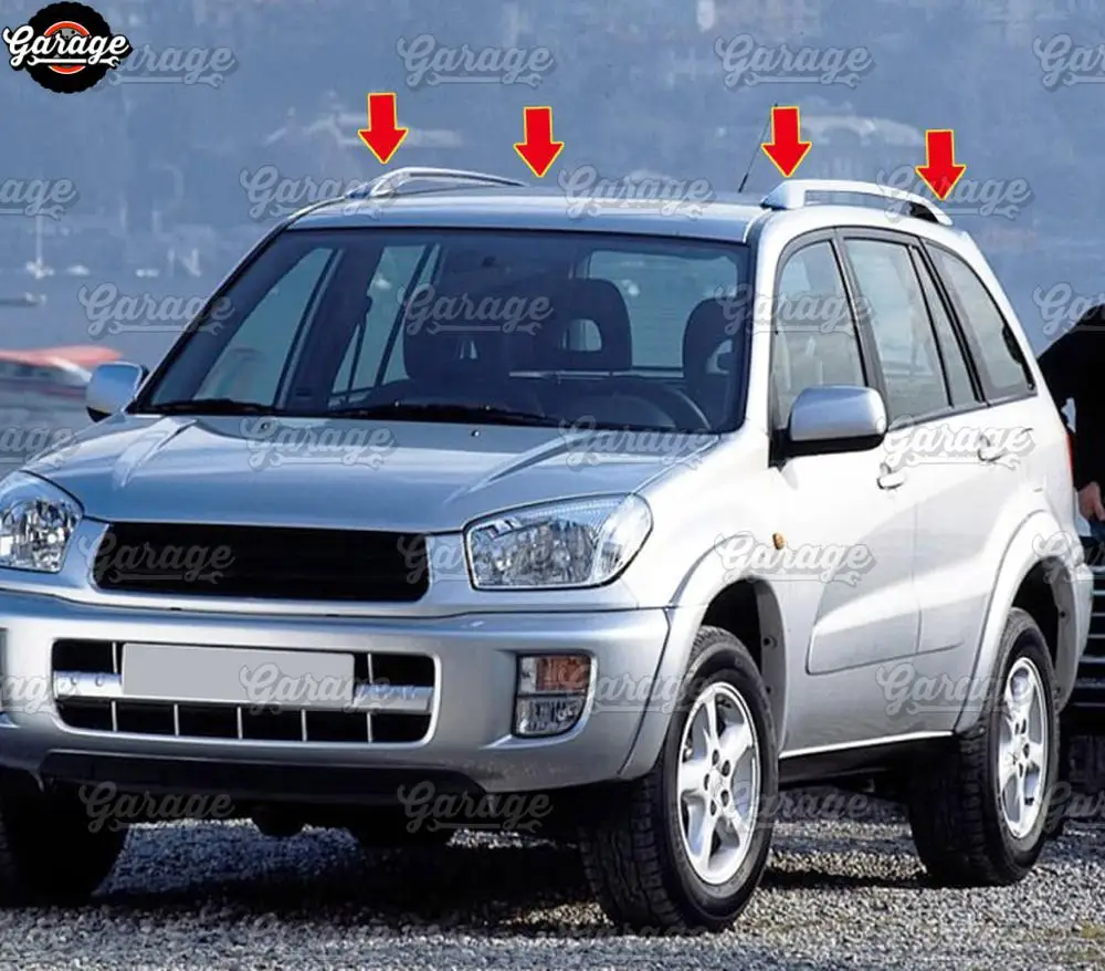 Накладки на крышу для Toyota RAV 4 2001-2005 ABS пластик, 1 комплект/4 шт., украшение для автомобиля