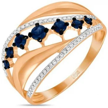 

Lucas gold ring with sapphires and diamonds in red gold