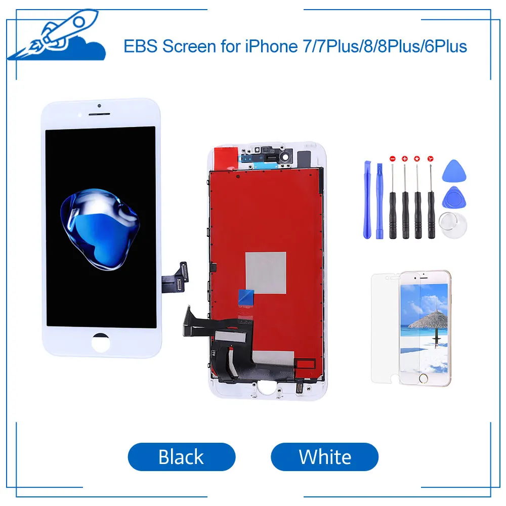 

EBS For iPhone 7 7 Plus 8 8 Plus LCD With 3D Force Touch Screen Digitizer Display Assembly For iPhone 6SPlus Replacement