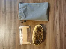 Juego de peines naturales para hombre, cepillo de afeitar ecológico, peine para Barba, conjunto de reparación de bigote, cerdas de pelo profesional