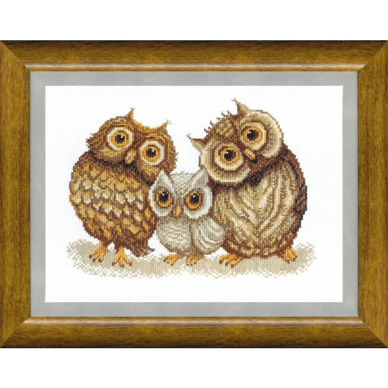 Set for embroidery stitch crystal art item No. Crystal. вт-067 &quotfamily owls&quot | Дом и - Цена: US $7.95