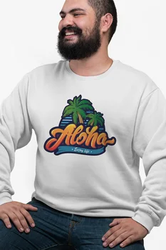 

Angemiel Wear Aloha Enjoy Life White Men 'S Sweatshirt