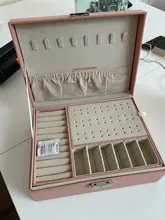 XINSOM-caja de exhibición de joyería para mujer, almacenamiento de joyería de alta capacidad, collar, pendientes, anillos, brazaletes, ataúd