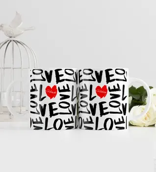 

Personalized Dual Valentine 'S Day Themed White Mug Cup-74