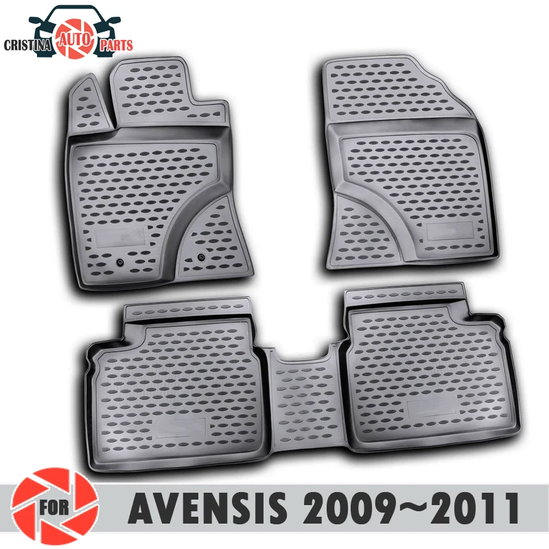 Коврики напольные для Toyota Avensis 2009-2011 Нескользящие полиуретановые защита от грязи