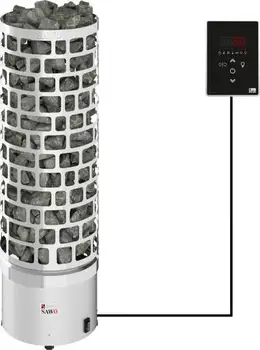 

Electric oven Sawo Aries ari3-90ni2-p (9 kW, remote control, stainless steel, built-in. AC power)