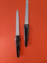 1or5 uds/negro Mango de Metal limas de uñas de doble cara fuerte borde manicura belleza y aseo pedicura para el cuidado de los pies herramientas