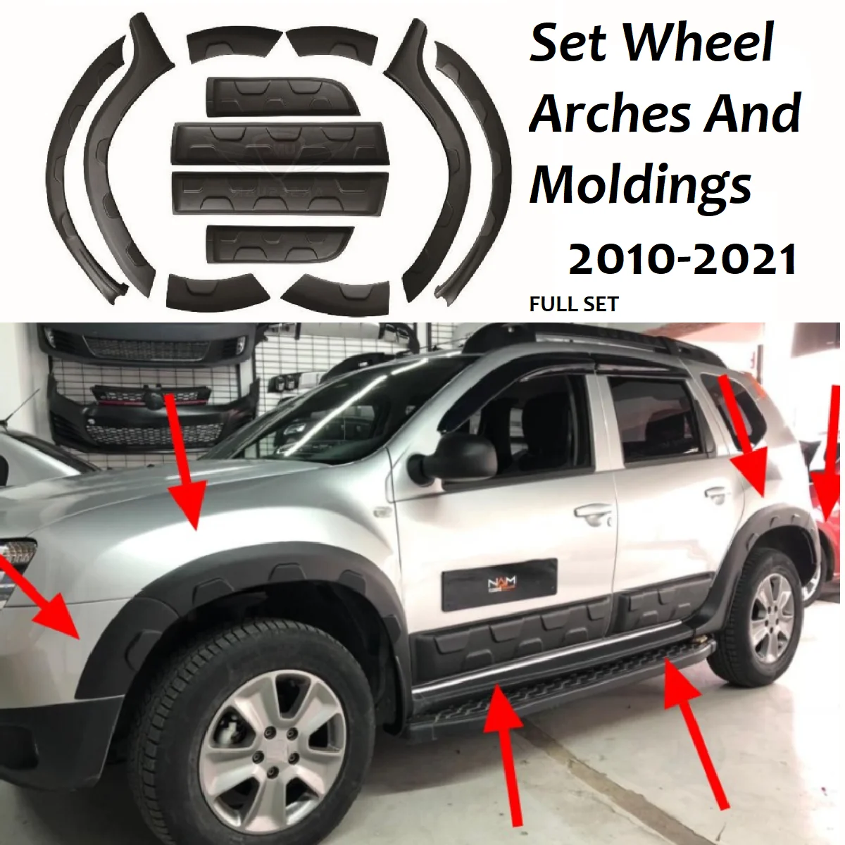 12pcs Set Wheel Arches And Moldings For Renault Dacia Duster 20102022