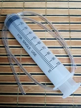 Jeringa de plástico de 100ml, Kit de Tubo Transparente de 80cm para medir nutrientes, útil para el hogar