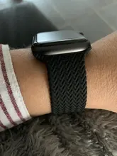 Correa de silicona trenzada elástica para Apple watch, correa de 44mm, 40mm, 38mm y 42mm para iWatch series 6, 5, 4, 3 se