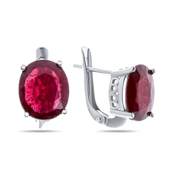 

Silver earrings with Ruby Nat. (h) and Ruby