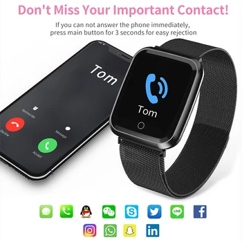 

Smart Bracelet Heart Rate Wristband Sleep Monitor Blood Pressure Fitness Tracker Waterproof Color Screen Health Sports Watch