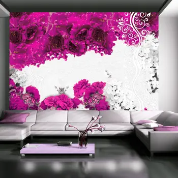 

Wall mural-spring colors: fuchsia - 350x245 cm