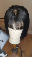 Malaika recto Bob corto frente de encaje pelucas de cabello humano 13x4 pelo brasileño peluca Bob contundente corte Bob pelucas con minimechones