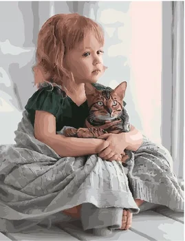 

Picture by numbers GX 28135 in a hug with a cat 40*50