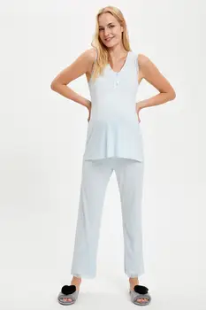

DeFacto Maternity V Yaka Dantelli Pijama Takımı-R3463AZ20AU