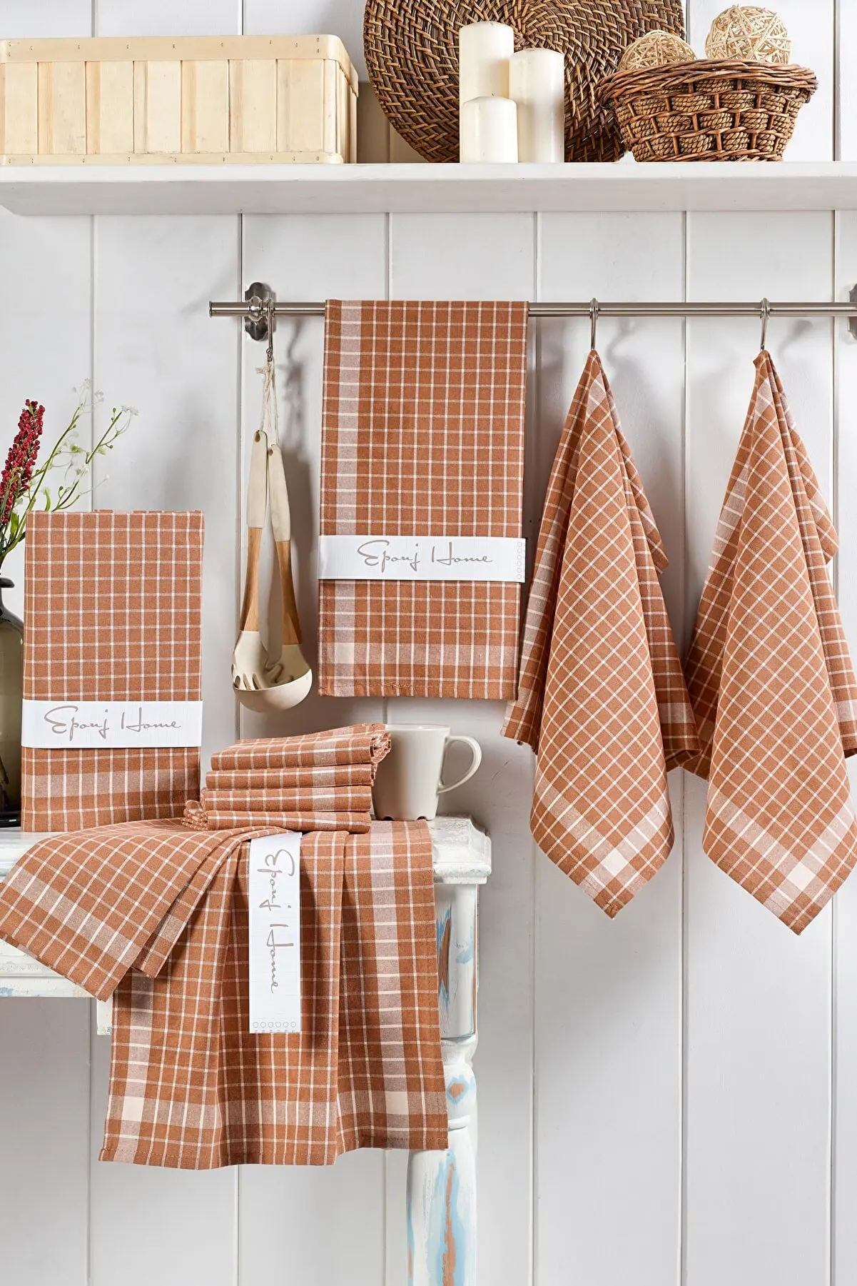 Kitchen Dish Towels with Decorative Design for Kitchen Decor Super Absorbent 100 Natural