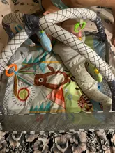 Manta de juego para gatear para bebés, estera multifunción para gatear con valla, juguetes de iluminación, 0-18