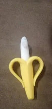 Cepillos dentales de entrenamiento de silicona para bebé, sin BPA, forma de plátano, mordedor seguro, juguetes para morder, anillo de dentición, regalo para mordedor de bebé