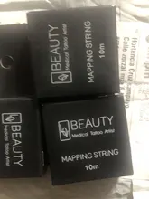 Marcador de cejas con hilo para tatuar, 10m, tatuaje de cejas Pre incrustado, mapeo, herramienta de medición de hilo de cejas