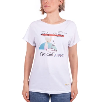 

Biggdesign Faces Fashion Addict Women's T-Shirt-Small Size
