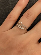 RscvonM-Anillo de boda de Color dorado y plateado con forma de corazón para mujer, joyería de compromiso para fiesta