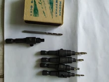 Drill-Bit-Set Countersink-Drill Pilot-Holes Woodworking A-Wrench Screw-Sizes with 5pcs