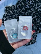 De lentes de contacto para cosméticos chica hermosa pupila de Halloween Cosplay Anime rojo azul verde gris Color de ojos 2 unids/par
