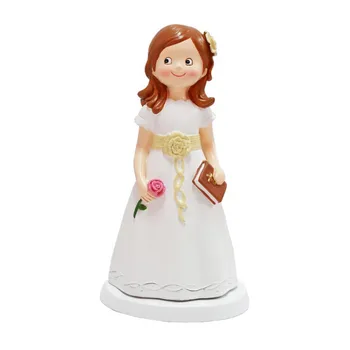 

Figure cake Tart 1ª Communion GIRL Book 16 cm-Sweets Details and guest gifts wedding, Holy Communion, October birthday party supply
