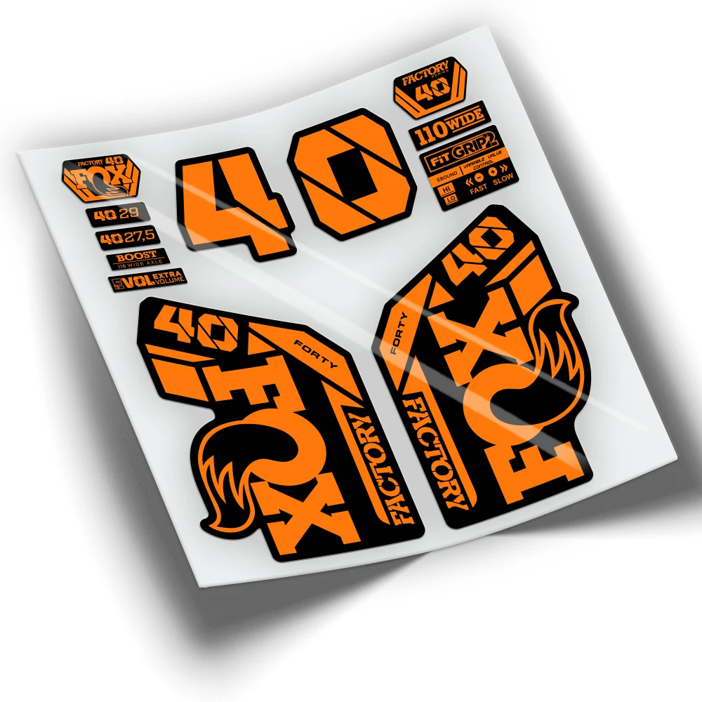 Stickers Fork Fox 40 Elite 2018 EP69 - Autocollants Downhill MTB, Neuf