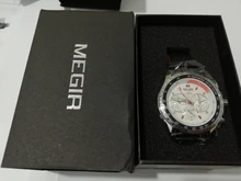 MEGIR-reloj analógico de cuarzo para hombre, accesorio de pulsera resistente al agua con calendario, complemento Masculino de marca de lujo con esfera luminosa y diseño militar, 1010G