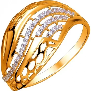 

Esthete ring with 33 cubic zirconia Red Gold