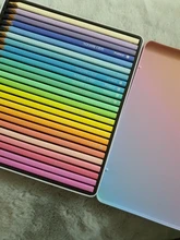 Marco-Lápices de colores para colegio, caja de crayones cuadrados, a la moda, lápiz de color de pastilla soluble profesional, 12/24 unidades