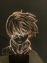Lamp Bedroom-Decor Gift Led-Night-Light Acrylic Academia Face-Design Anime Shoto Todoroki