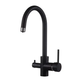 

Single handle (35mm) kitchen faucet with drinking water filter connection, Black