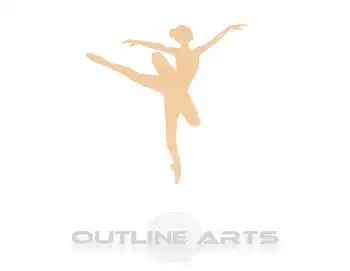 

10 pieces Ballerina Laser Cut Wood Shape Craft Supply