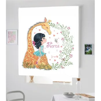 

Blind Digital customizable PRINCESS Giraffe! ROLLER BLINDS TRANSLUCENT! (100X170)