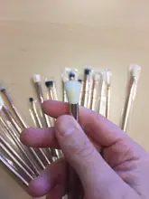 Jessup-Juego de brochas de maquillaje, 6 uds.-30 Uds., polvo dorado/rosa, sombra de ojos, cepillo de base